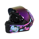 CASCO BURN IT NEGRO/PURPURA M - XONE