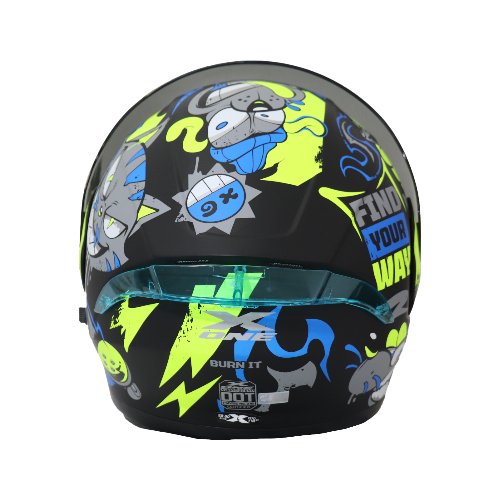 CASCO BURN IT NEGRO/GRIS M - XONE