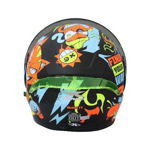 CASCO BURN IT NEGRO/ANARANJADO M - XONE