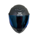 CASCO NEGRO MATE IRIDIUM AZUL M - XONE