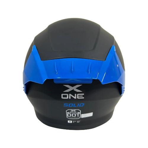 CASCO NEGRO MATE IRIDIUM AZUL M - XONE
