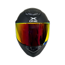 CASCO NEGRO MATE IRIDIUM ROJO M - XONE