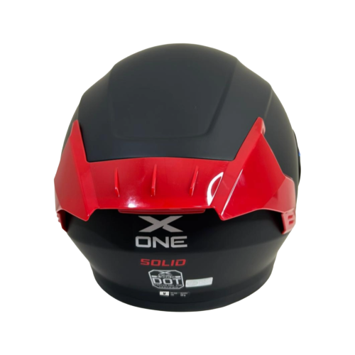 CASCO NEGRO MATE IRIDIUM ROJO M - XONE