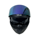 CASCO NEGRO MATE CON MORADO M - XONE
