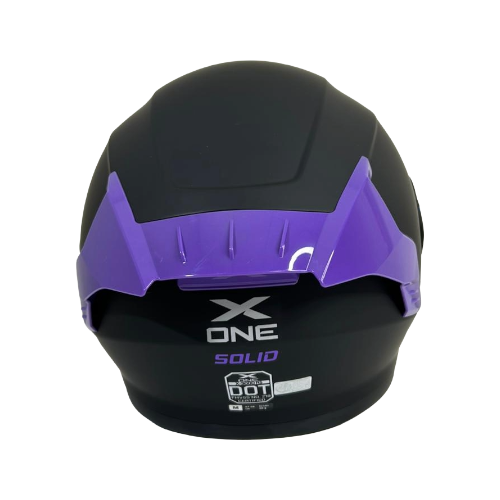 CASCO NEGRO MATE CON MORADO M - XONE