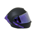 CASCO NEGRO MATE CON MORADO M - XONE