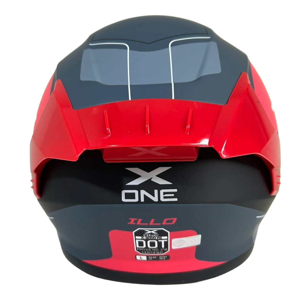 CASCO ILLO GRIS/ROJO M - XONE