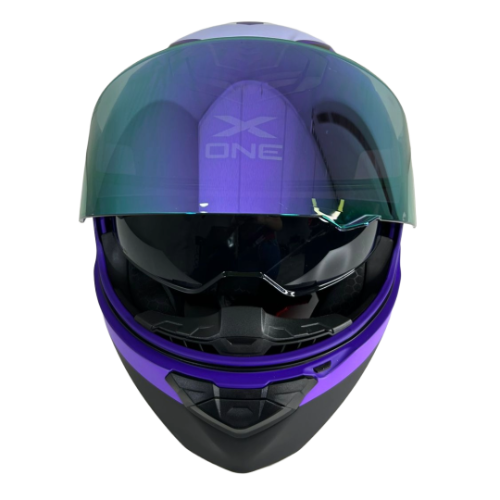 CASCO ILLO MORADO/NEGRO M - XONE