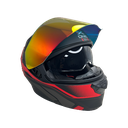 CASCO NEGRO ROJO FIBER M - XONE