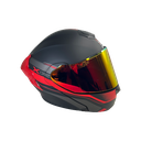 CASCO NEGRO ROJO FIBER M - XONE