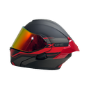 CASCO NEGRO ROJO FIBER M - XONE