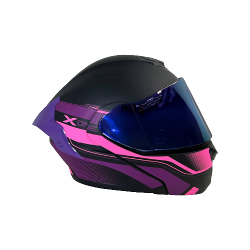 CASCO NEGRO MORADO FIBER M - XONE