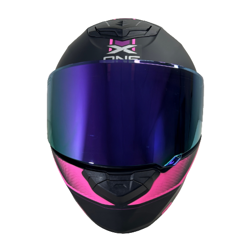 CASCO NEGRO MORADO FIBER M - XONE
