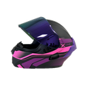 CASCO NEGRO MORADO FIBER M - XONE