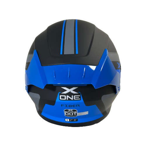 CASCO NEGRO AZUL FIBER M - XONE
