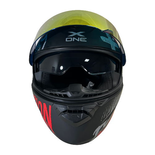 CASCO NEGRO MORADO FIBER M - XONE
