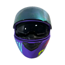 CASCO NEGRO ROJO LIGHT UP M - XONE