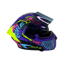 CASCO NEGRO ROJO LIGHT UP M - XONE