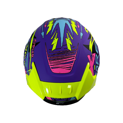 CASCO NEGRO ROJO LIGHT UP M - XONE