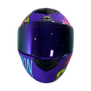 CASCO NEGRO ROJO LIGHT UP M - XONE