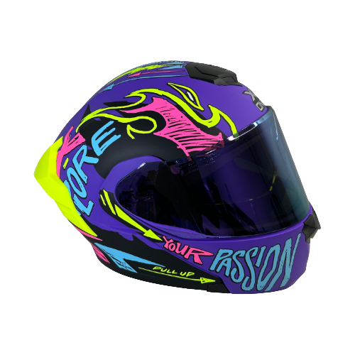 CASCO NEGRO ROJO LIGHT UP M - XONE