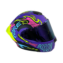 CASCO NEGRO ROJO LIGHT UP M - XONE