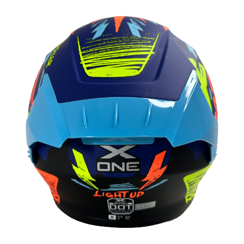 CASCO AZUL LIGHT UP M - XONE