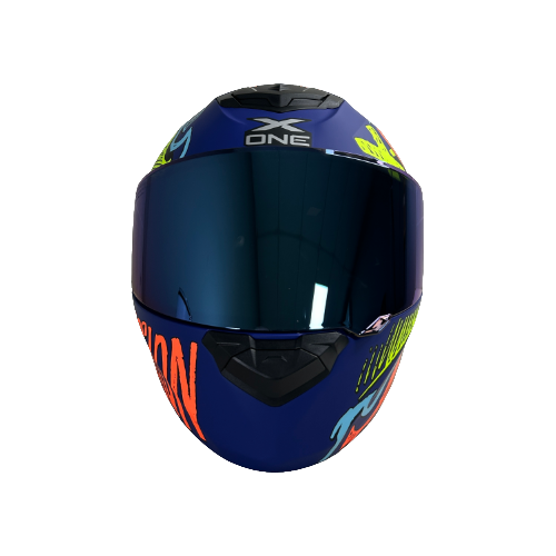 CASCO AZUL LIGHT UP M - XONE