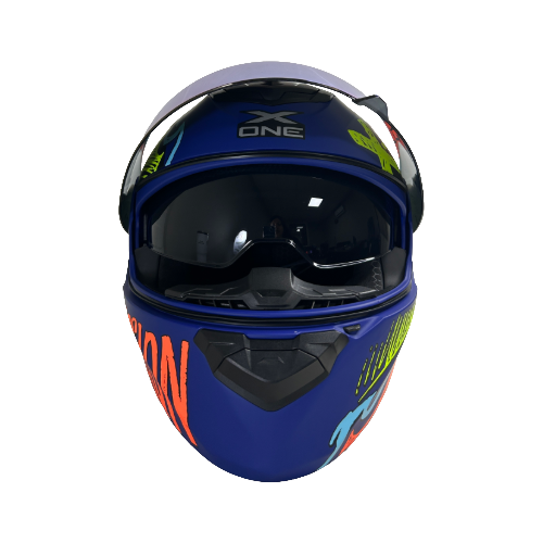 CASCO AZUL LIGHT UP M - XONE