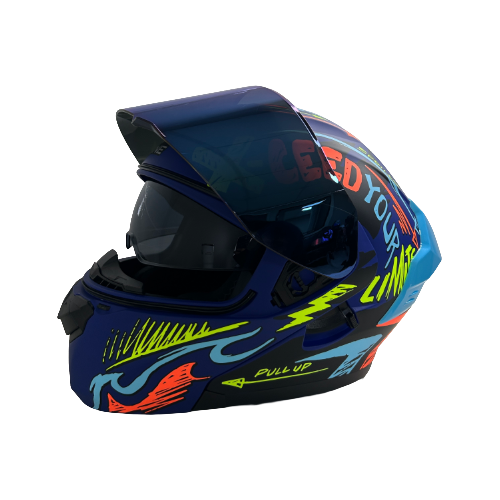 CASCO AZUL LIGHT UP M - XONE