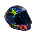 CASCO AZUL LIGHT UP M - XONE
