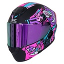CASCO NEGRO MATE MORADO KITT S - XONE