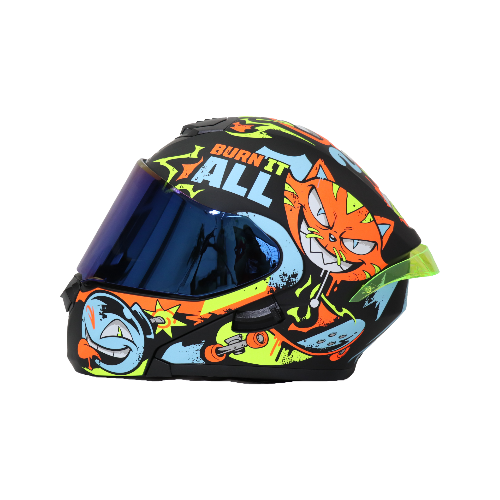 CASCO BURN IT NEGRO/ANARANJADO M - XONE