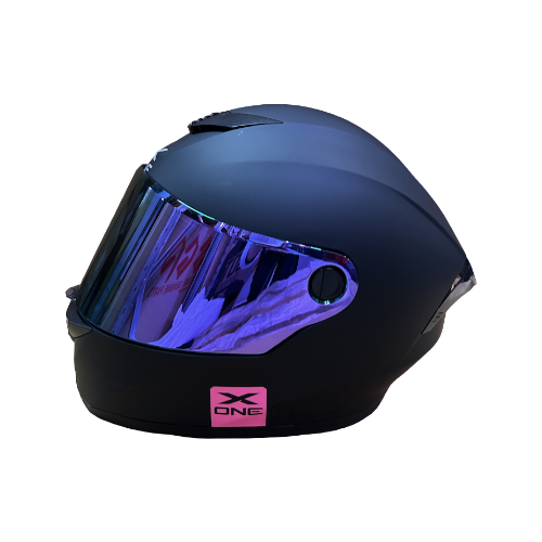 CASCO 500GT NEGRO MATE FUCSIA M - XONE