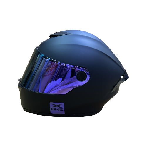 CASCO 500GT NEGRO MATE MORADO M - XONE