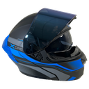 CASCO NEGRO AZUL FIBER M - XONE