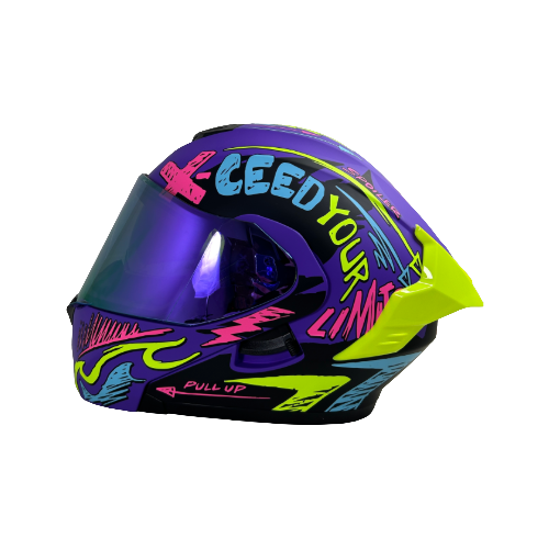 CASCO NEGRO ROJO LIGHT UP M - XONE