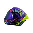 CASCO NEGRO ROJO LIGHT UP M - XONE