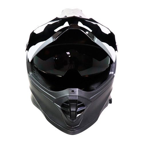 [RECR801SNL] CASCO CROSS SILVER NEGRO MATE L - LIQUIDACIÓN