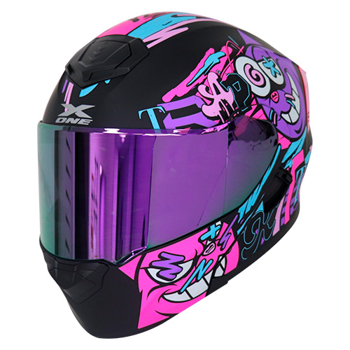 [XONE-KITT-NMMO-S] CASCO NEGRO MATE MORADO KITT S - XONE