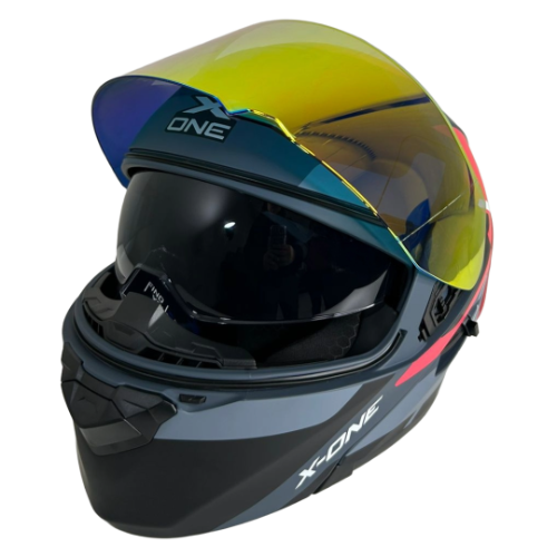 [XONE-ILLO-GRN-M] CASCO ILLO GRIS/ROJO M - XONE