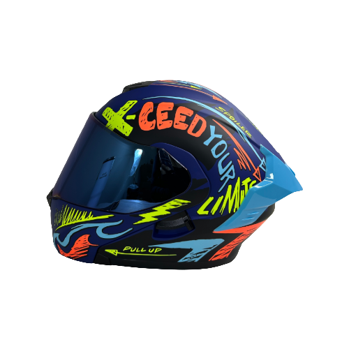 [XONE-LIGHTUP-A-M] CASCO AZUL LIGHT UP M - XONE